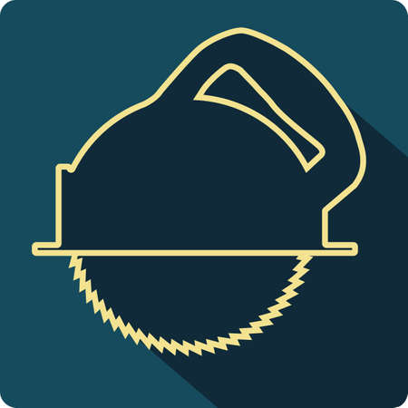 Electric circular repair tool icon button illustration isolatedのイラスト素材