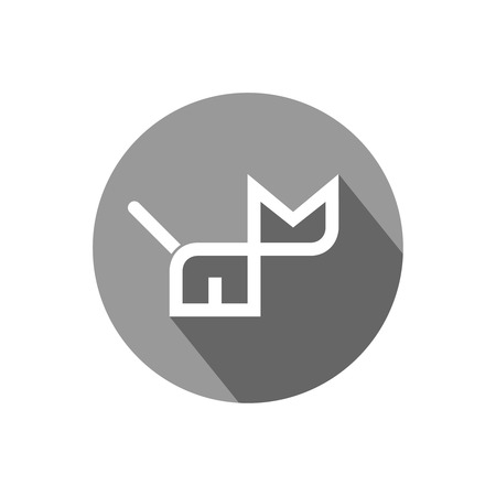 Cat flat icon. Simple outline symbol.のイラスト素材