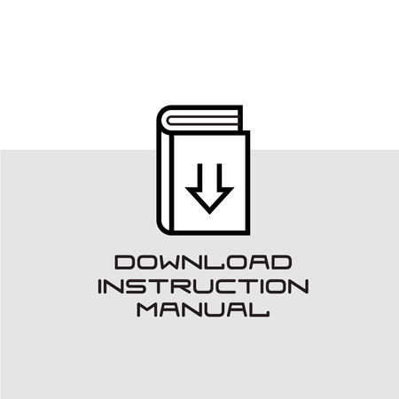 Download book icon. E-book instruction manual logo. Outline style.のイラスト素材