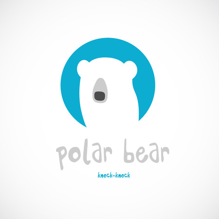 Polar bear head logo templateのイラスト素材