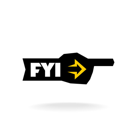 FYI sign. Information pointer logo.のイラスト素材