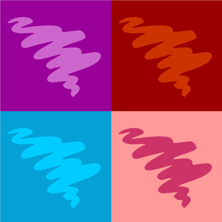 Crayon or lipstick vector flourish setのイラスト素材