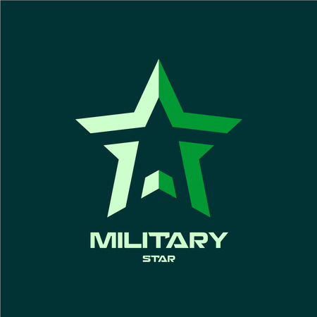 Military star logo templateのイラスト素材