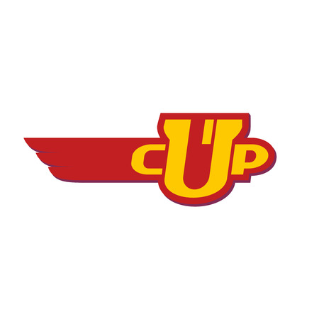 Winner trophy cup logo templateのイラスト素材