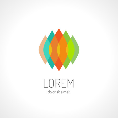 Abstract color drops logo templateのイラスト素材