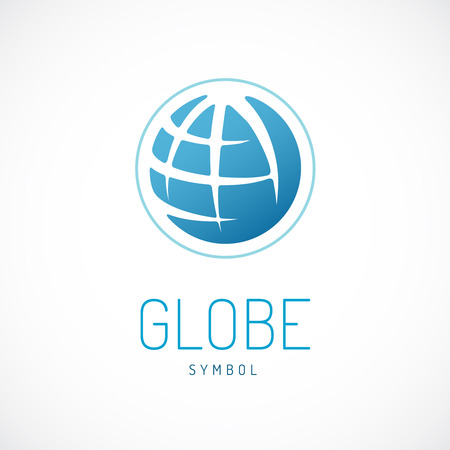 Earth logo template. Globe sign.のイラスト素材