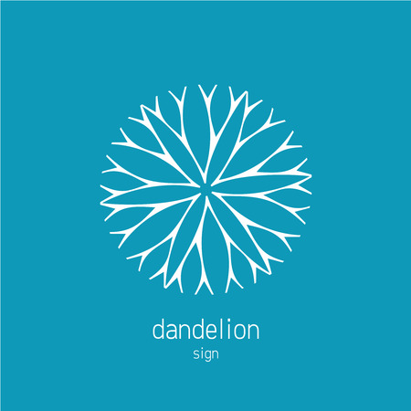 Dandelion logo template. Cosmetics natural symbol.のイラスト素材