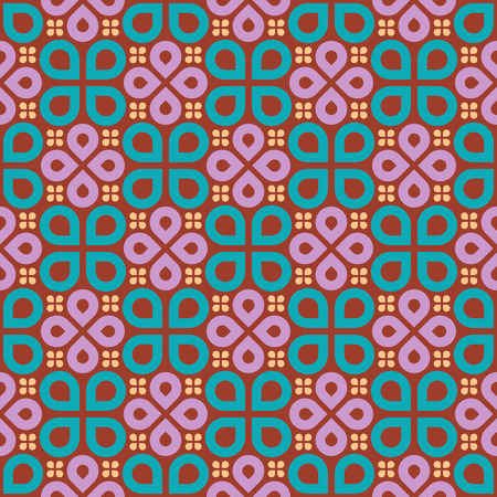 Floral drops geometric seamless pattern.のイラスト素材