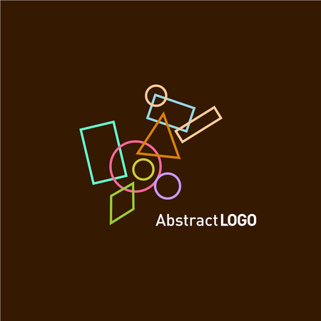 Abstract shapes set logo templateのイラスト素材