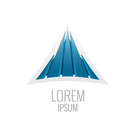 Construction logo template. Abstract triangle buiding sign.のイラスト素材