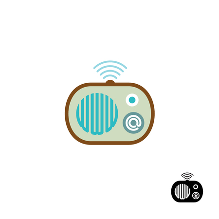 Web wifi radio logoのイラスト素材