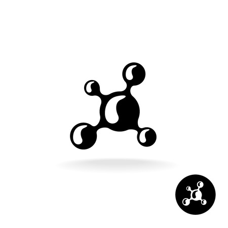 Molecule simple black silhouette icon  のイラスト素材