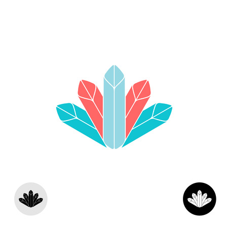 Diamonds or color pastel oil crayons icon templateのイラスト素材