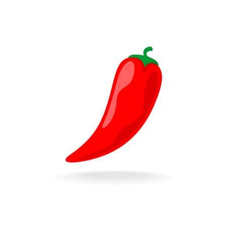 Hot red pepper logo illustrationのイラスト素材