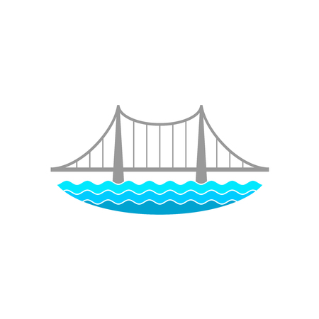 Bridge over the riverのイラスト素材