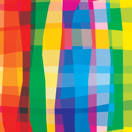 Colorful vivid bright rainbow abstract background. Smooth curve lines with stripes. Transparency are flattened.のイラスト素材