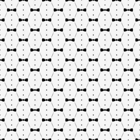 Bow tie with buttons and shirt seamless pattern.のイラスト素材