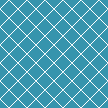 Crossing sea ropes diagonal net seamless pattern. White on a blue colors.のイラスト素材