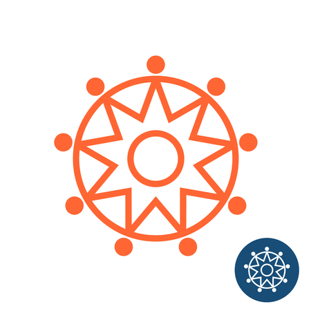 Sun tribal geometric logoのイラスト素材