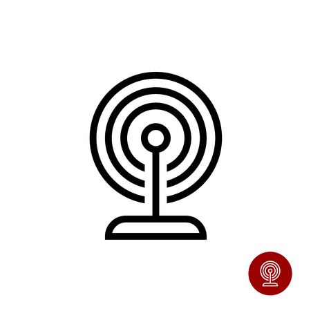 Smart home or office beacon radar iconのイラスト素材