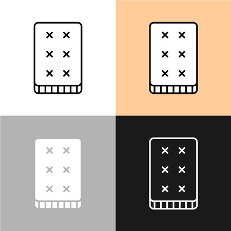 Mattress icon top view.のイラスト素材