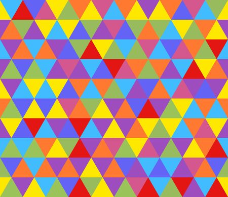 Colorful triangle mosaic seamless pattern background.のイラスト素材