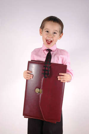 young businessman with briefcaseの写真素材