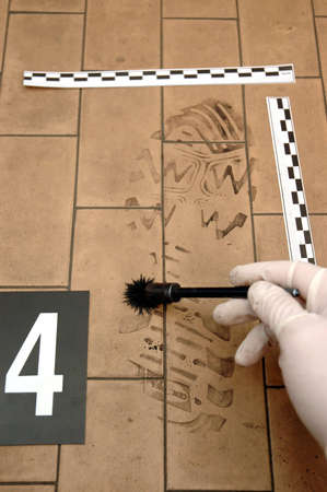 Disclosure of trail ,clue- shoe print
