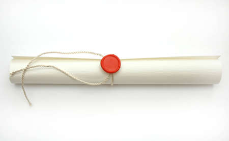 Sealed scroll documentの写真素材