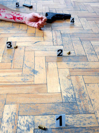 Murder-inspection of the sceneの写真素材