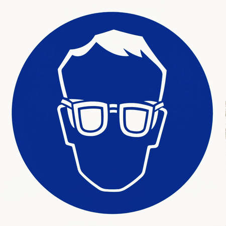 Order of applying the protection of eyes-signの写真素材