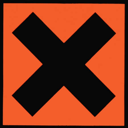 Harmful or irritant substance sign