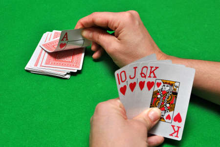 Royal Flush in playing cards