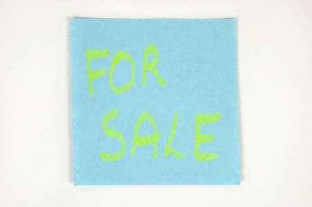 For Sale on color paperの写真素材