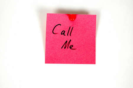 Call me- written on note paperの写真素材
