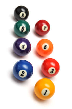 Set of color billiard ballsの写真素材