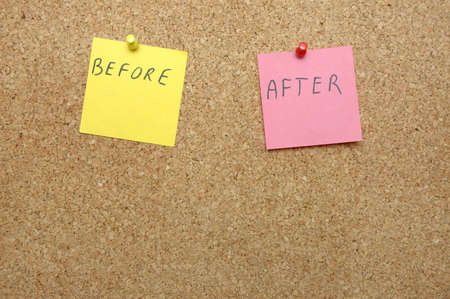 List of blank color papers Before -Afterの写真素材