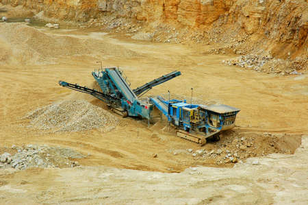 Machine in quarry- open-pit mine