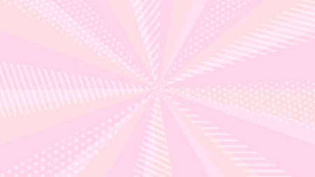 Pink sunburst concentrated line background  with patterns.のイラスト素材