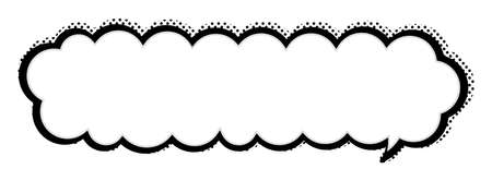 a simple and pop speech bubble with polka dots shadow.のイラスト素材