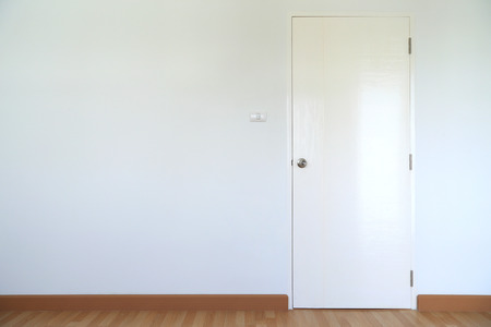 Closing White Door in The Room