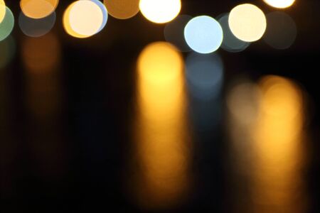 The abstract blurred light in the night of the city.
