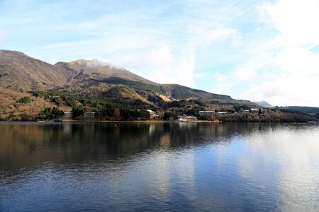 The view of lake Ashinoko at Hakone.