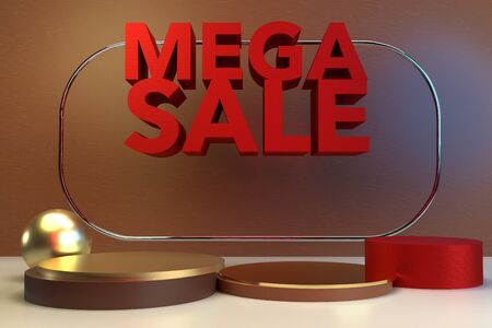 The 3D rendering minimal background.の写真素材