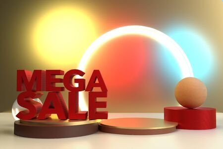 The 3D rendering minimal background.