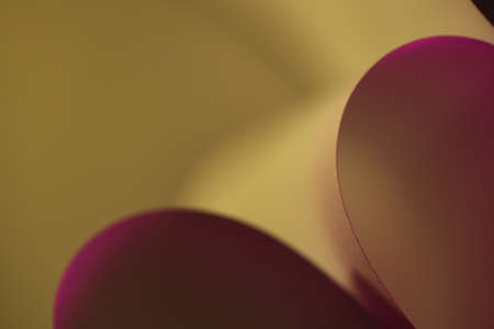 The abstract picture of curved paper in vivid colours.の写真素材