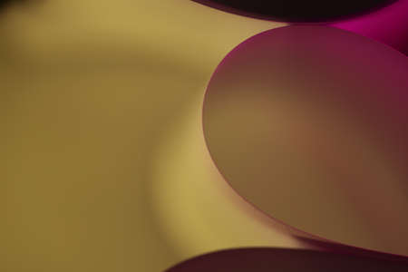 The abstract picture of curved paper in vivid colours.