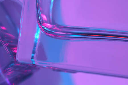 The macro picture of glass in vivid color light.の写真素材