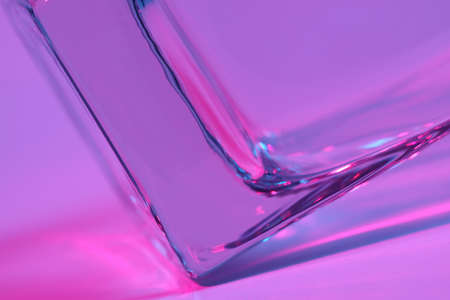 The macro picture of glass in vivid color light.