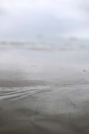 Namsai beach, the beautiful clear sea in the raining day from Thailand.